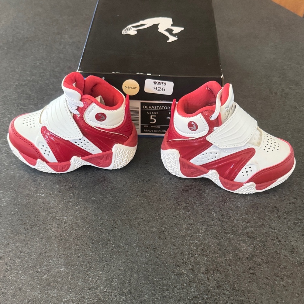 Kids Red and White Sneakers